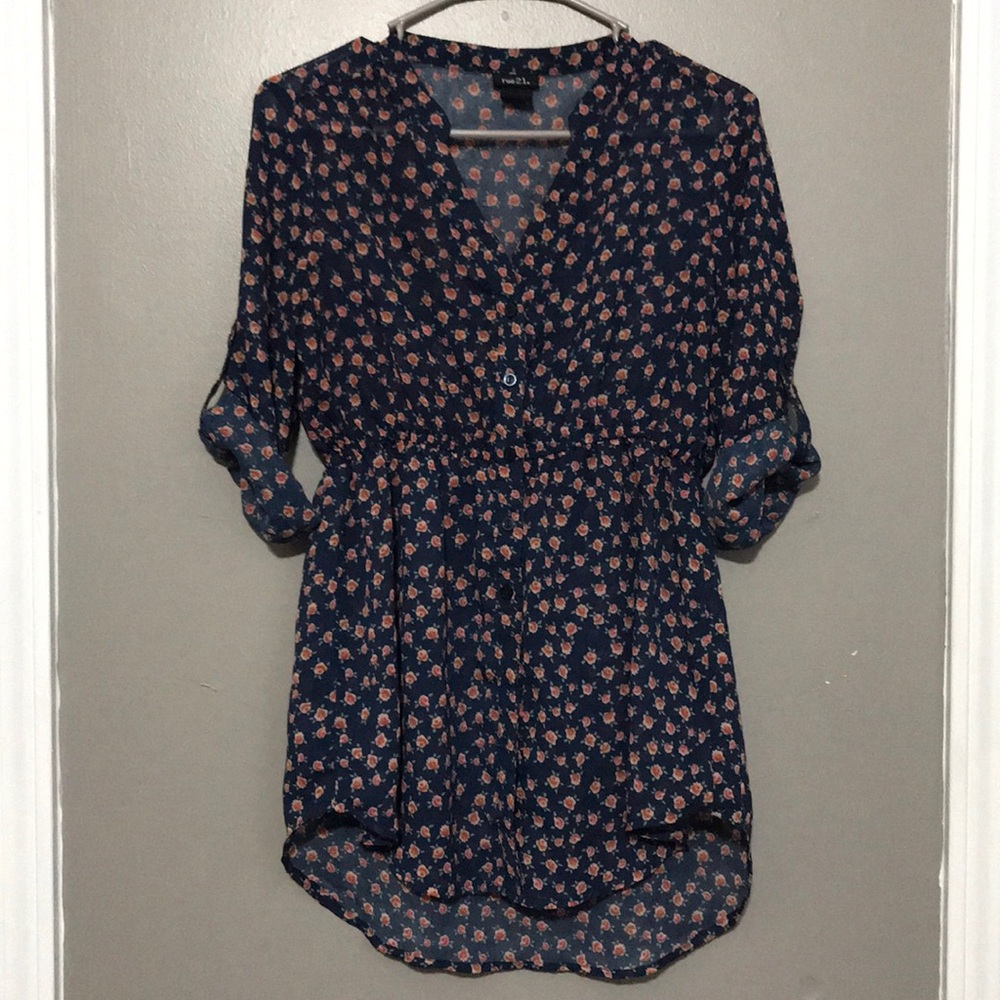 Rue 21 Floral Chiffon Top